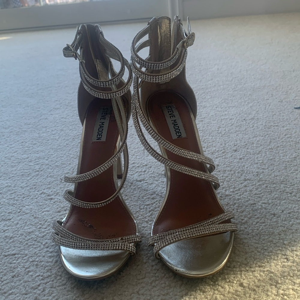 Steve Madden Metallic Strappy Heels